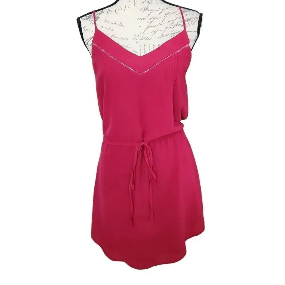 Naked Zebra Ladies Red Spaghetti Strap Tie Waist Dress - Size Small - Picture 1 of 10
